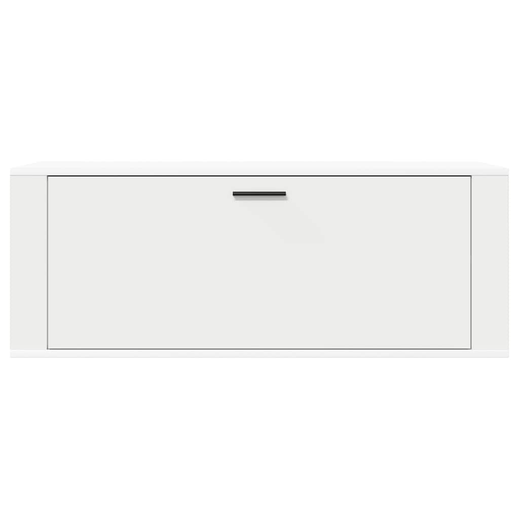 Wall Shoe Cabinet White 100x35x38 cm Engineered Wood