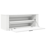 Wall Shoe Cabinet White 100x35x38 cm Engineered Wood - Rear View
