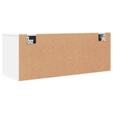 Wall Shoe Cabinet White 100x35x38 cm Engineered Wood - Low Angle