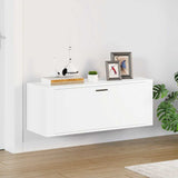 Wall Shoe Cabinet White 100x35x38 cm Engineered Wood