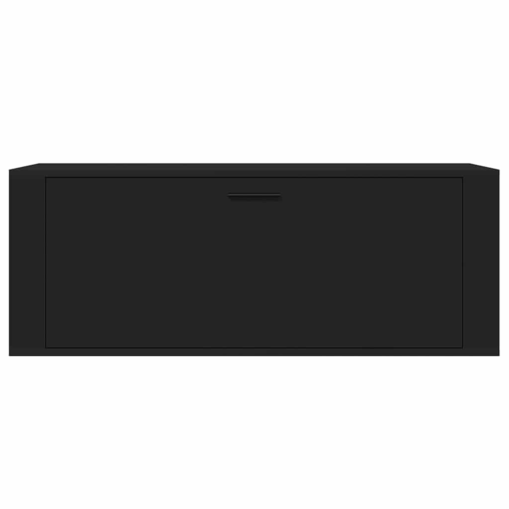 Wall Shoe Cabinet Black 100x35x38 cm Engineered Wood