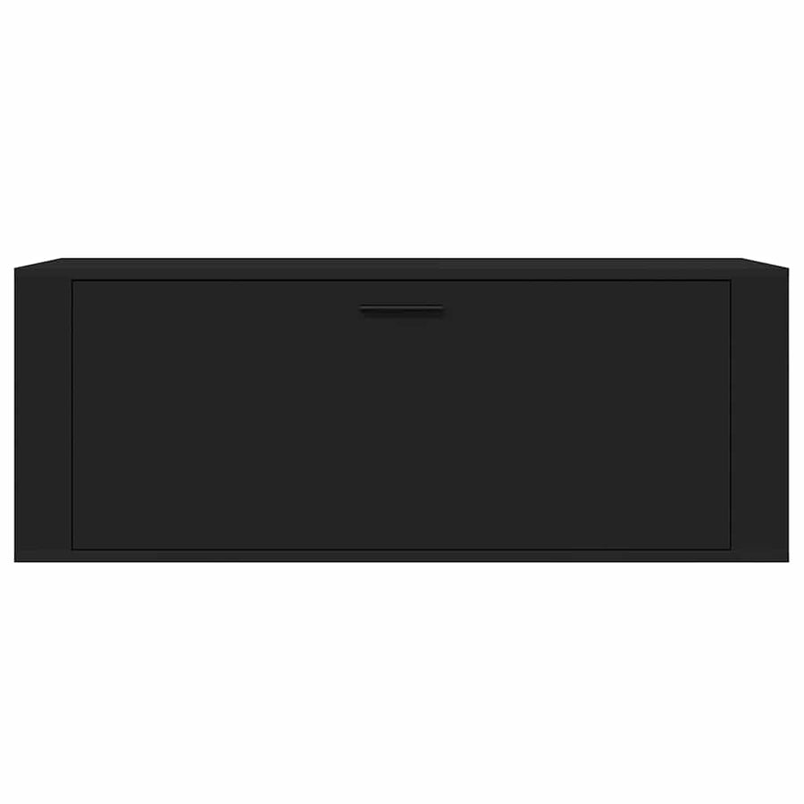 Wall Shoe Cabinet Black 100x35x38 cm Engineered Wood