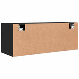 Wall Shoe Cabinet Black 100x35x38 cm Engineered Wood - Low Angle
