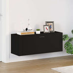 Wall Shoe Cabinet Black 100x35x38 cm Engineered Wood