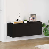 Wall Shoe Cabinet Black 100x35x38 cm Engineered Wood