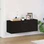 Wall Shoe Cabinet Black 100x35x38 cm Engineered Wood