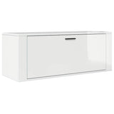 Wall Shoe Cabinet High Gloss White 100x35x38 cm Engineered Wood