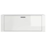 Wall Shoe Cabinet High Gloss White 100x35x38 cm Engineered Wood - 45-Degree Angle