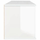 Wall Shoe Cabinet High Gloss White 100x35x38 cm Engineered Wood - Close-Up Angle