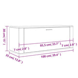 Wall Shoe Cabinet High Gloss White 100x35x38 cm Engineered Wood