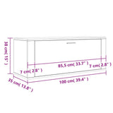 Wall Shoe Cabinet High Gloss White 100x35x38 cm Engineered Wood - Extra Image