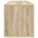 Wall Shoe Cabinet Sonoma Oak 100x35x38 cm Engineered Wood - Close-Up Angle