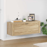 Wall Shoe Cabinet Sonoma Oak 100x35x38 cm Engineered Wood