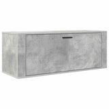Wall Shoe Cabinet Concrete Grey 100x35x38 cm Engineered Wood - Front View