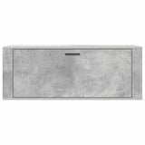 Wall Shoe Cabinet Concrete Grey 100x35x38 cm Engineered Wood - 45-Degree Angle