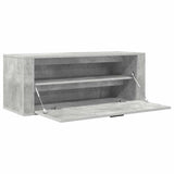 Wall Shoe Cabinet Concrete Grey 100x35x38 cm Engineered Wood