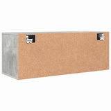 Wall Shoe Cabinet Concrete Grey 100x35x38 cm Engineered Wood - Low Angle
