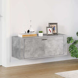 Wall Shoe Cabinet Concrete Grey 100x35x38 cm Engineered Wood