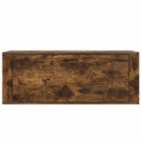 Wall Shoe Cabinet Smoked Oak 100x35x38 cm Engineered Wood