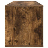 Wall Shoe Cabinet Smoked Oak 100x35x38 cm Engineered Wood - Close-Up Angle