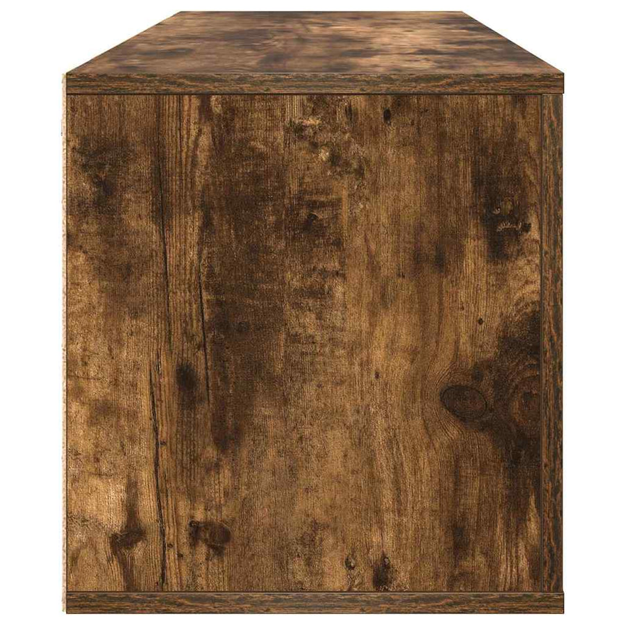 Wall Shoe Cabinet Smoked Oak 100x35x38 cm Engineered Wood