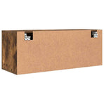 Wall Shoe Cabinet Smoked Oak 100x35x38 cm Engineered Wood