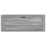 Wall Shoe Cabinet Grey Sonoma 100x35x38 cm Engineered Wood - 45-Degree Angle