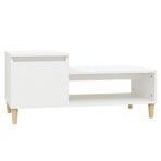Coffee Table White 100x50x45 cm Engineered Wood
