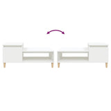 Coffee Table White 100x50x45 cm Engineered Wood - Low Angle