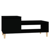 Coffee Table Black 100x50x45 cm Engineered Wood - Front View