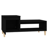 Coffee Table Black 100x50x45 cm Engineered Wood - Rear View