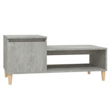 Coffee Table Concrete Grey 100x50x45 cm Engineered Wood - Front View
