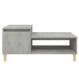 Coffee Table Concrete Grey 100x50x45 cm Engineered Wood - 45-Degree Angle