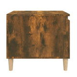 Coffee Table Smoked Oak 100x50x45 cm Engineered Wood - Close-Up Angle