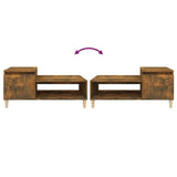 Coffee Table Smoked Oak 100x50x45 cm Engineered Wood - Low Angle