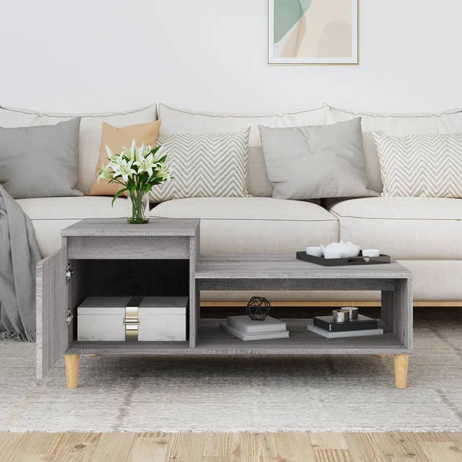 Coffee Table Grey Sonoma 100x50x45 cm Engineered Wood