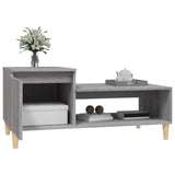 Coffee Table Grey Sonoma 100x50x45 cm Engineered Wood - Top-Down View
