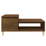 Coffee Table Brown Oak 100x50x45 cm Engineered Wood - 45-Degree Angle