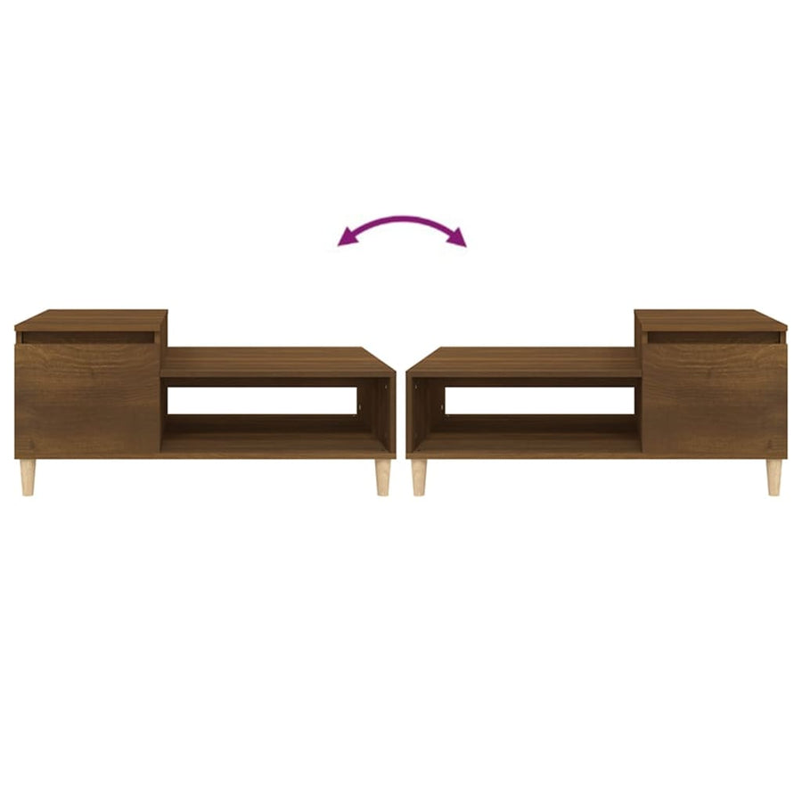 Coffee Table Brown Oak 100x50x45 cm Engineered Wood