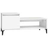 Coffee Table White 100x50x45 cm Engineered Wood