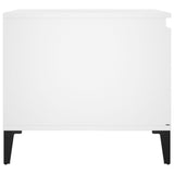 Coffee Table White 100x50x45 cm Engineered Wood - Close-Up Angle