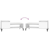 Coffee Table White 100x50x45 cm Engineered Wood - Low Angle