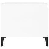 Coffee Table High Gloss White 100x50x45 cm Engineered Wood - Close-Up Angle