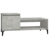 Coffee Table Concrete Grey 100x50x45 cm Engineered Wood - Front View