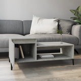 Coffee Table Concrete Grey 100x50x45 cm Engineered Wood - Side View