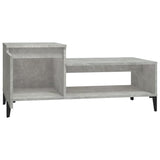 Coffee Table Concrete Grey 100x50x45 cm Engineered Wood - Rear View