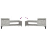 Coffee Table Concrete Grey 100x50x45 cm Engineered Wood - Low Angle