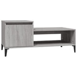 Coffee Table Grey Sonoma 100x50x45 cm Engineered Wood - Front View