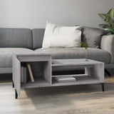 Coffee Table Grey Sonoma 100x50x45 cm Engineered Wood - Side View