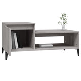 Coffee Table Grey Sonoma 100x50x45 cm Engineered Wood - Top-Down View